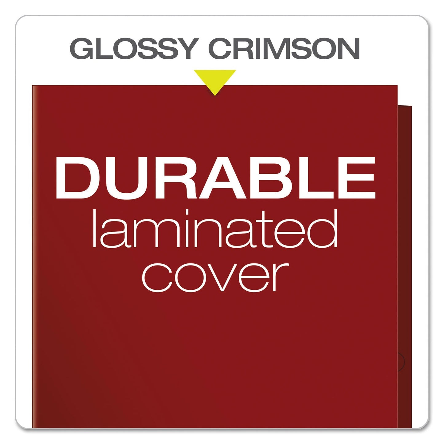 Oxford High Gloss Laminated Paperboard Folder, 100-Sheet Capacity, 11 x 8.5, Crimson, 25/Box