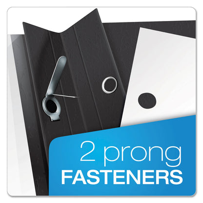 Oxford Clear Front Standard Grade Report Cover, Three-Prong Fastener, 0.5" Capacity, 8.5 x 11, Clear/Black, 25/Box