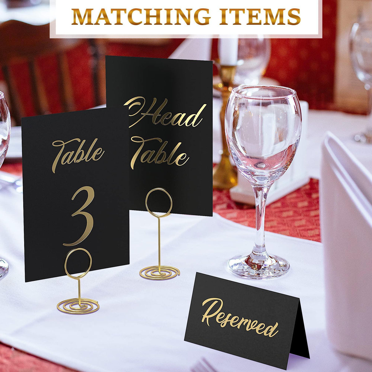 Black Table Numbers 1 30 for Wedding Reception with Gold Foil Table Number Cards 4x6 with Head & Gift Table Restaurant Table Numbers Wedding Numbers for Tables Card Stock Wedding Table Numbers