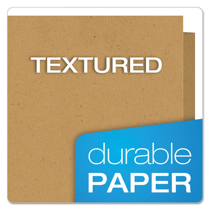 Oxford Earthwise by Oxford 100% Recycled Paper Twin-Pocket Portfolio, 100-Sheet Capacity, 11 x 8.5, Natural, 25/Box