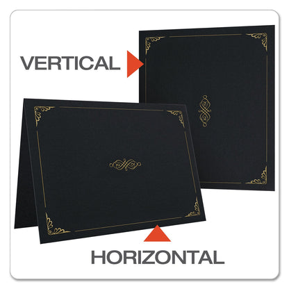 Oxford Certificate Holder, 11.25 x 8.75, Black, 5/Pack