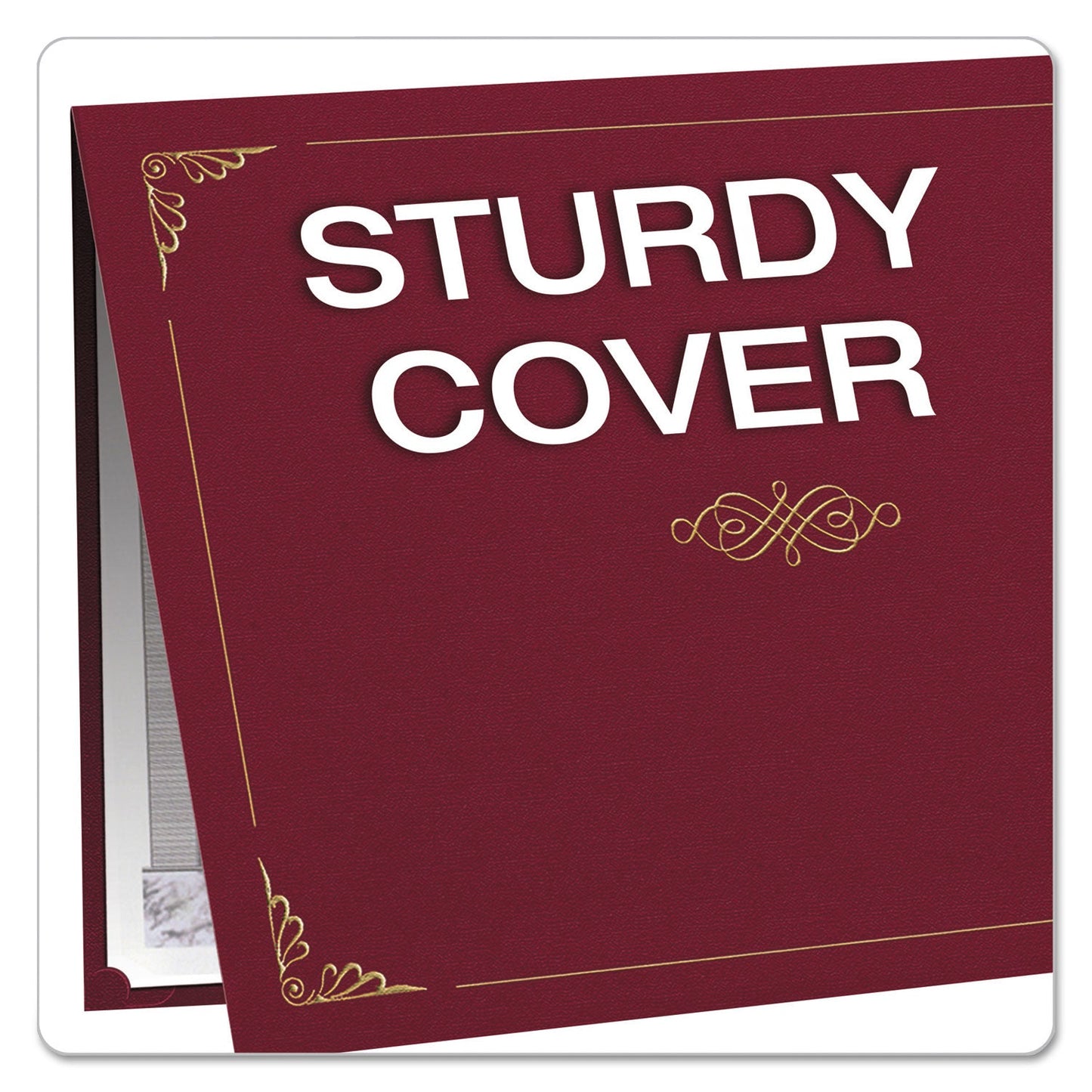 Oxford Certificate Holder, 11.25 x 8.75, Burgundy, 5/Pack