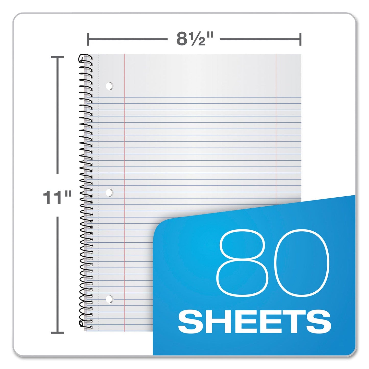 TOPS Second Nature Single Subject Wirebound Notebook, Medium/College Rule, Randomly Assorted Covers, 11 x 8.5, 80 Sheets