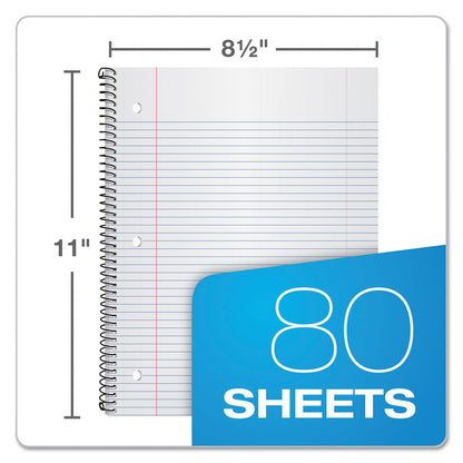 TOPS Second Nature Single Subject Wirebound Notebook, Medium/College Rule, Randomly Assorted Covers, 11 x 8.5, 80 Sheets