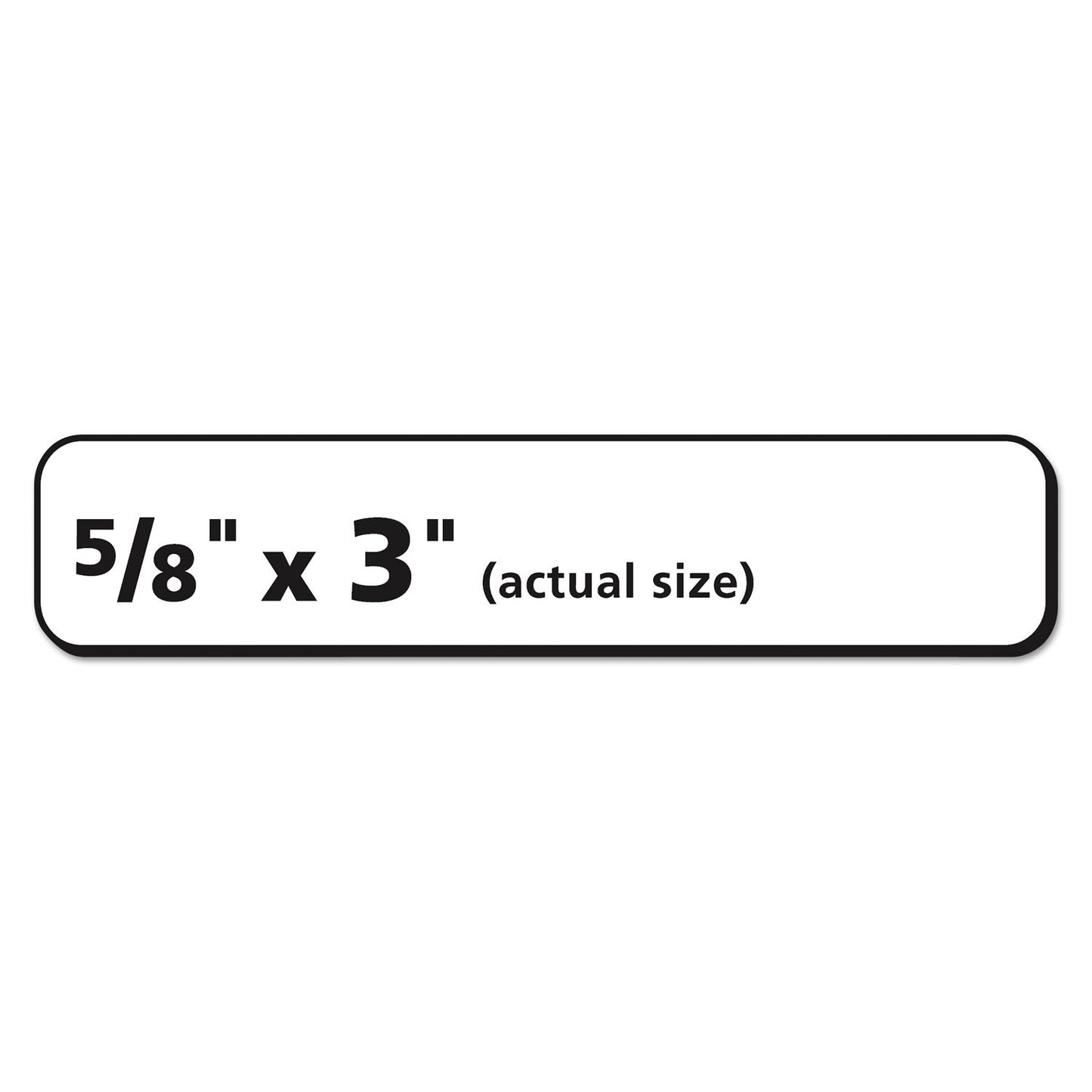 Avery Durable Permanent ID Labels with TrueBlock Technology, Laser Printers, 0.63 x 3, White, 32/Sheet, 50 Sheets/Pack