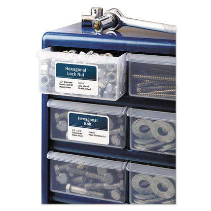 Avery Durable Permanent ID Labels with TrueBlock Technology, Laser Printers, 2 x 2.63, White, 15/Sheet, 50 Sheets/Pack