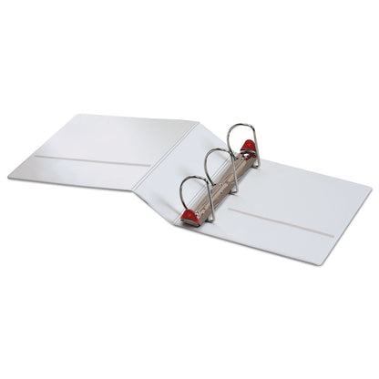 Cardinal Treated ClearVue Locking Slant-D Ring Binder, 3 Rings, 4" Capacity, 11 x 8.5, White