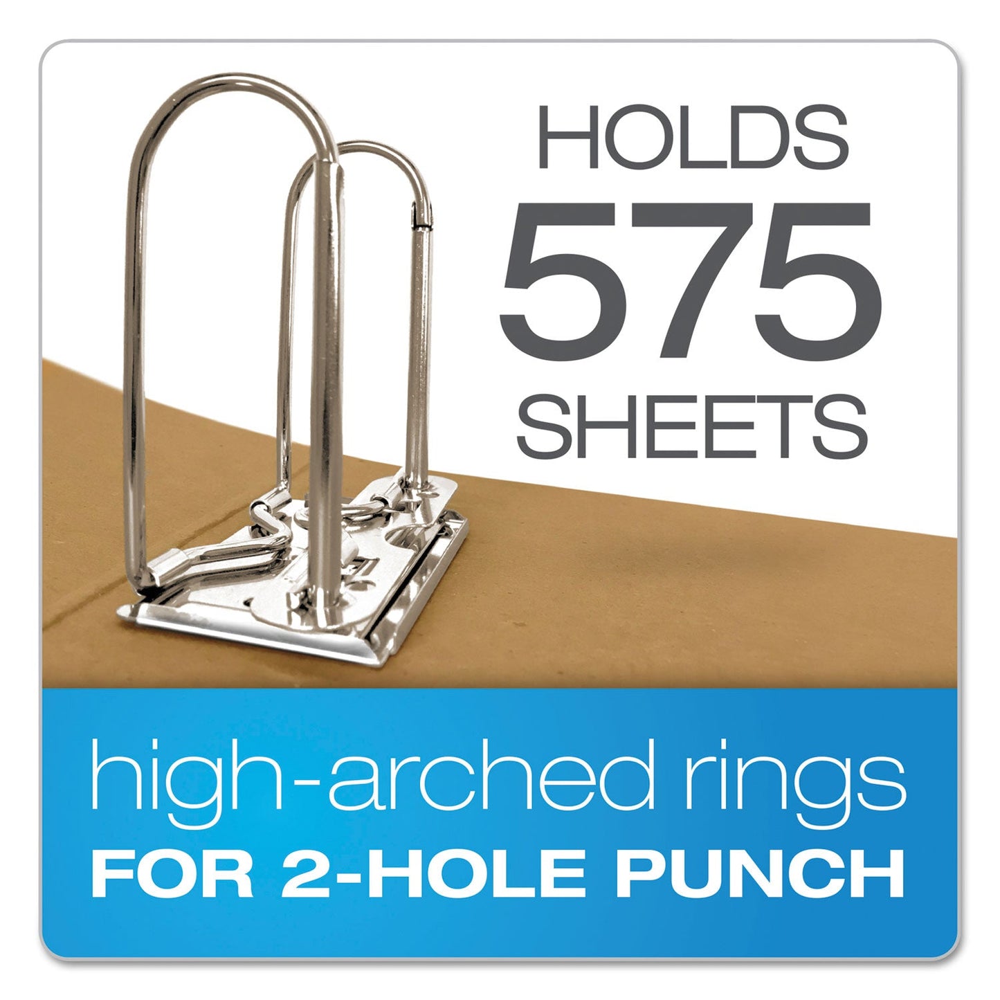 Globe-Weis COLUMBIA Recycled Binding Cases, 2 Rings, 3.13" Capacity, 11 x 8.5, Kraft