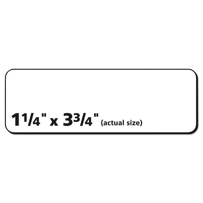 Avery Vibrant Laser Color-Print Labels w/ Sure Feed, 1.25 x 3.75, White, 300/Pack