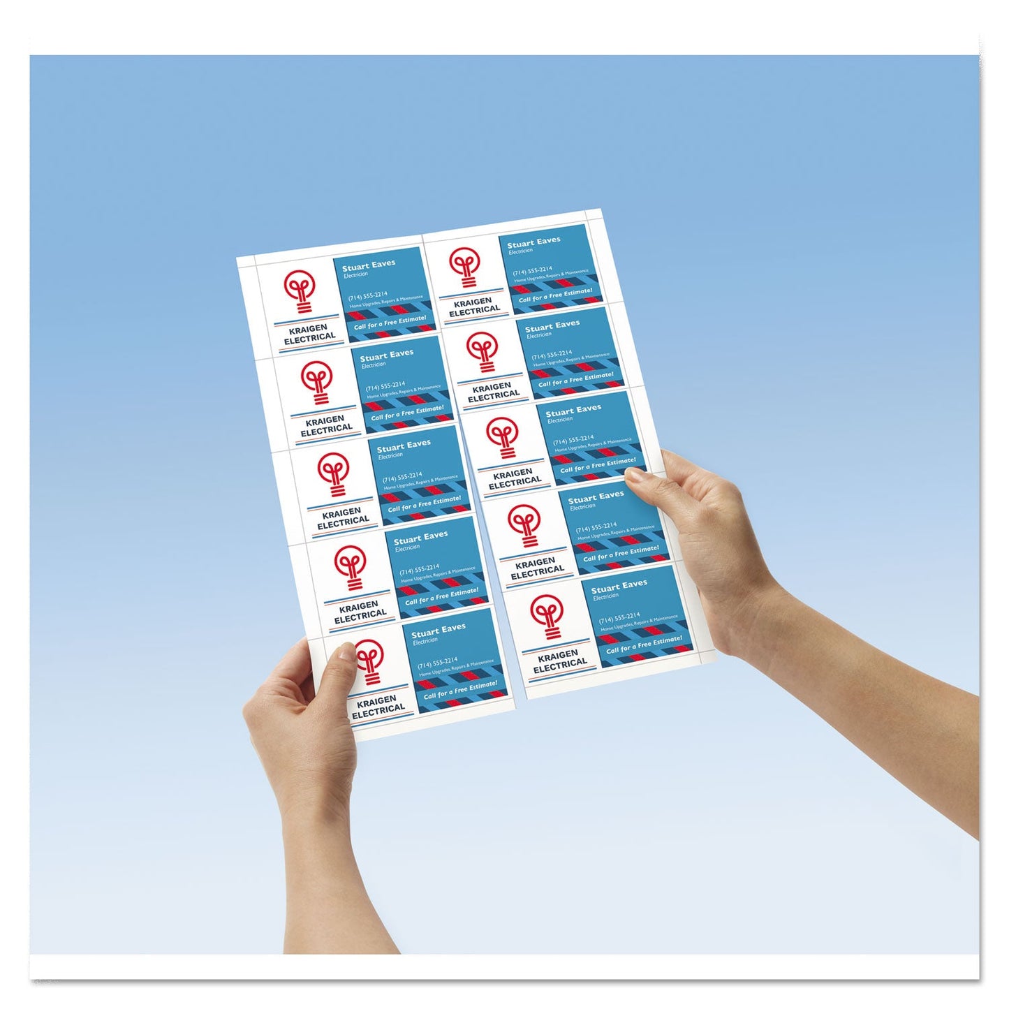 Avery Magnetic Business Cards, Inkjet, 2 x 3.5, White, 30 Cards, 10 Cards/Sheet, 3 Sheets/Pack
