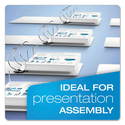 Cardinal ExpressLoad ClearVue Locking D-Ring Binder, 3 Rings, 1.5" Capacity, 11 x 8.5, White