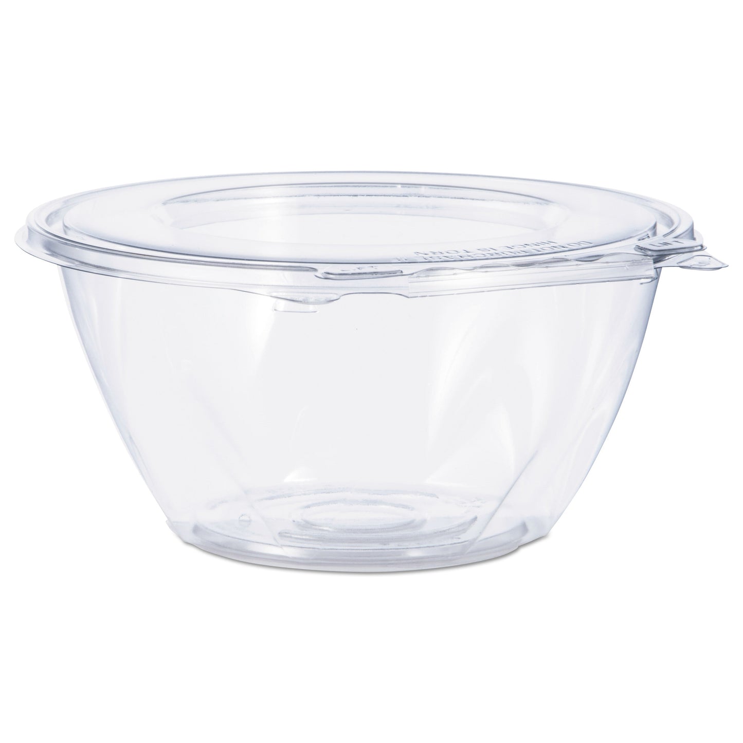 Dart Tamper-Resistant, Tamper-Evident Bowls with Flat Lid, 32 oz, 7" Diameter x 3.2"h, Clear, Plastic, 150/Carton