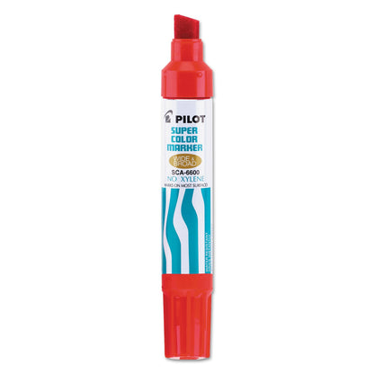 Pilot Jumbo Refillable Permanent Marker, Broad Chisel Tip, Red