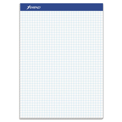 Ampad Quad Double Sheet Pad, Quadrille Rule (4 sq/in), 100 White 8.5 x 11.75 Sheets