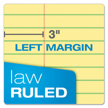 Ampad Double Sheet Pads, Pitman Rule Variation (Offset Dividing Line - 3" Left), 100 Canary-Yellow 8.5 x 11.75 Sheets