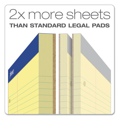 Ampad Double Sheet Pads, Pitman Rule Variation (Offset Dividing Line - 3" Left), 100 Canary-Yellow 8.5 x 11.75 Sheets