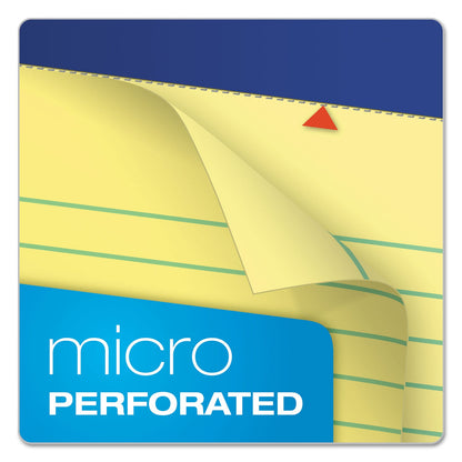 Ampad Perforated Writing Pads, Wide/Legal Rule, 50 Canary-Yellow 8.5 x 11.75 Sheets, Dozen