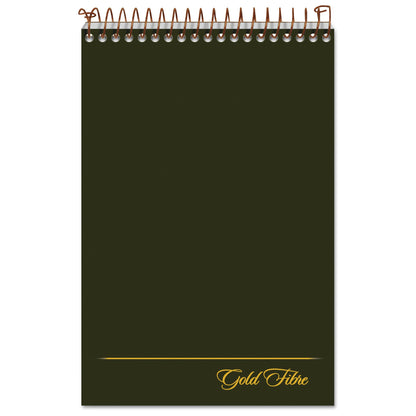 Ampad Gold Fibre Steno Pads, Gregg Rule, Designer Green/Gold Cover, 100 White 6 x 9 Sheets