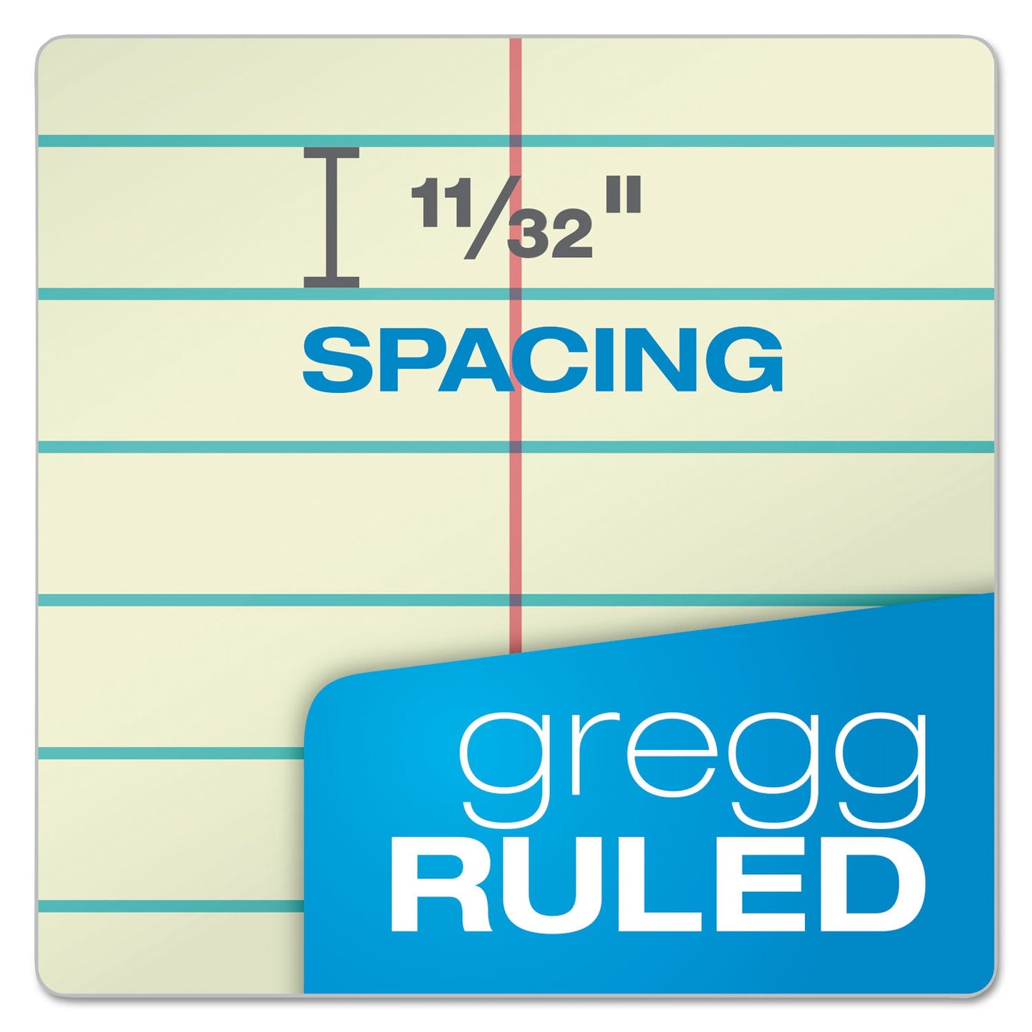 Ampad Steno Pads, Gregg Rule, Tan Cover, 60 Green-Tint 6 x 9 Sheets