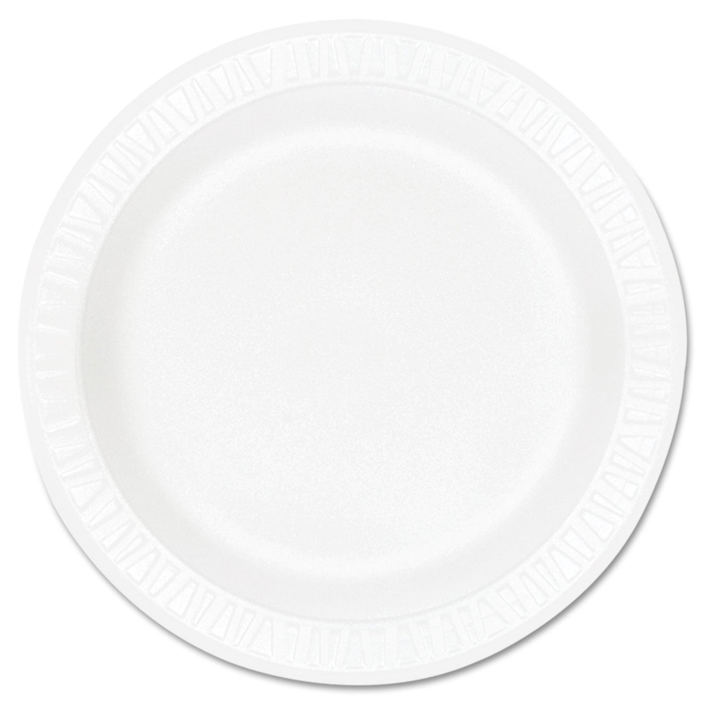 Dart Concorde Foam Plate, 10.25" dia, White, 125/Pack, 4 Packs/Carton
