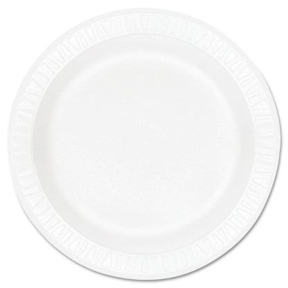 Dart Concorde Foam Plate, 10.25" dia, White, 125/Pack, 4 Packs/Carton
