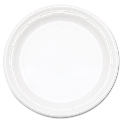 Dart Famous Service Impact Plastic Dinnerware, Plate, 10.25" dia, White, 500/Carton