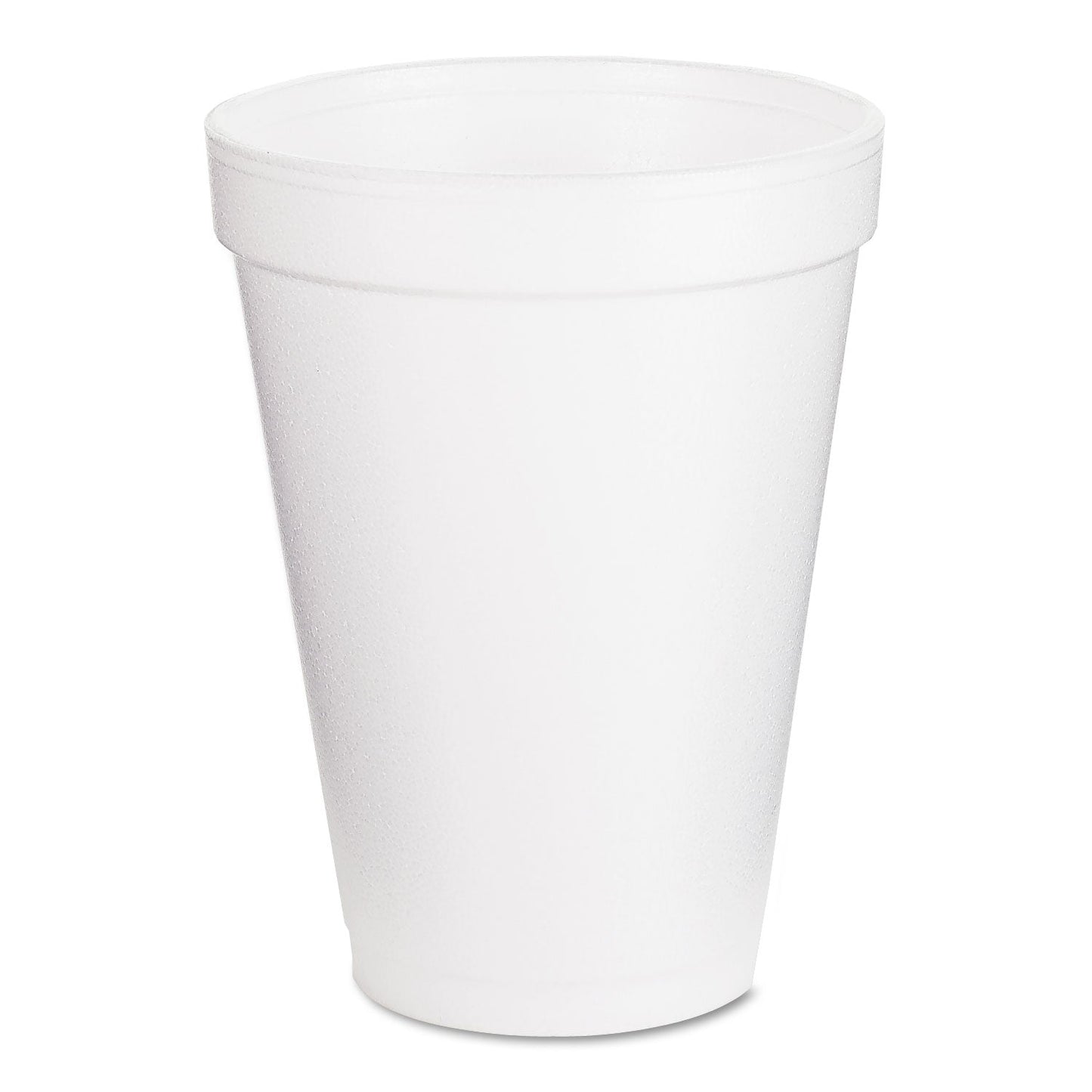 Dart Foam Drink Cups, 12 oz, White, 25/Pack