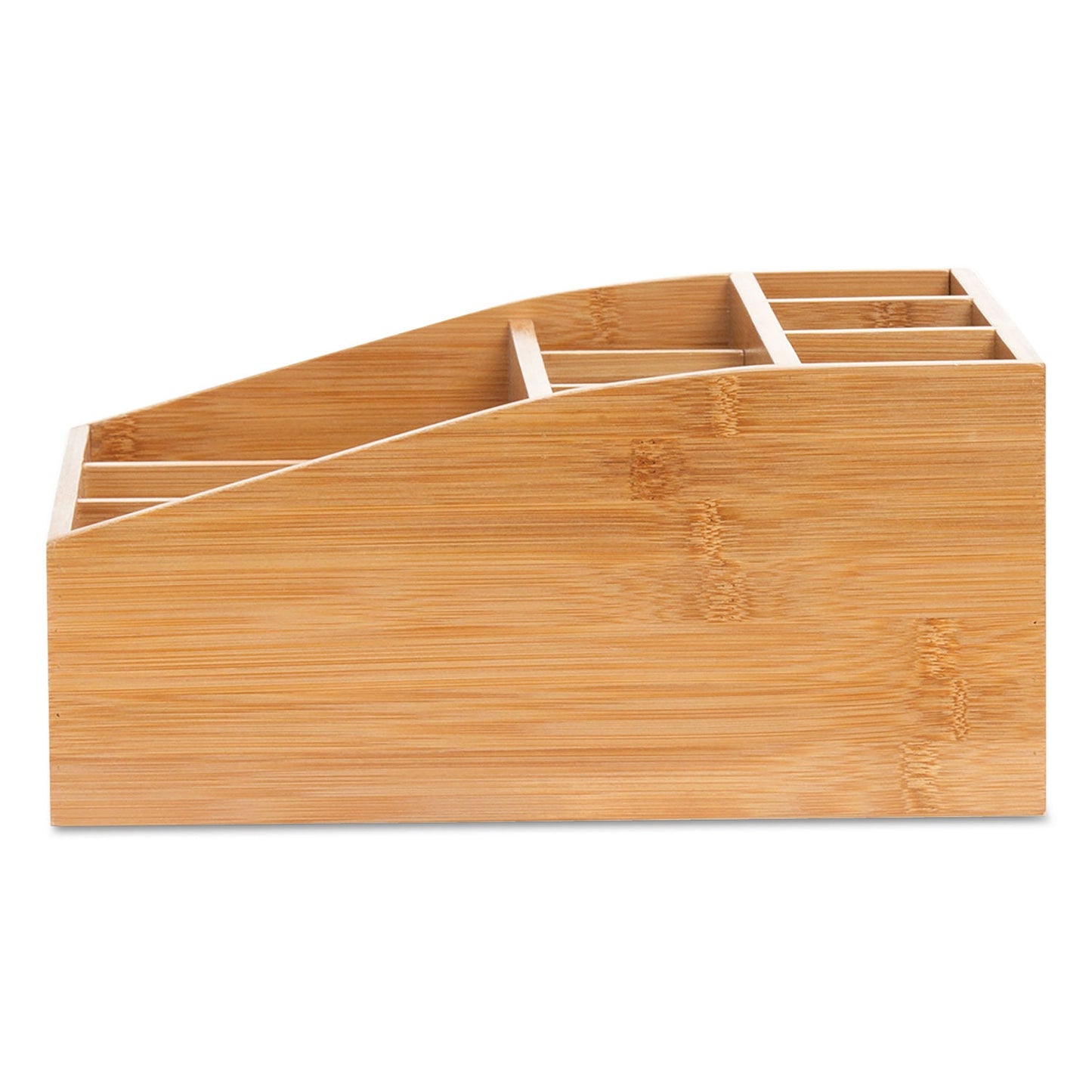 Mind Reader Square 9 Compartment Condiment Organizer, 12 x 12 x 5.5, Bamboo