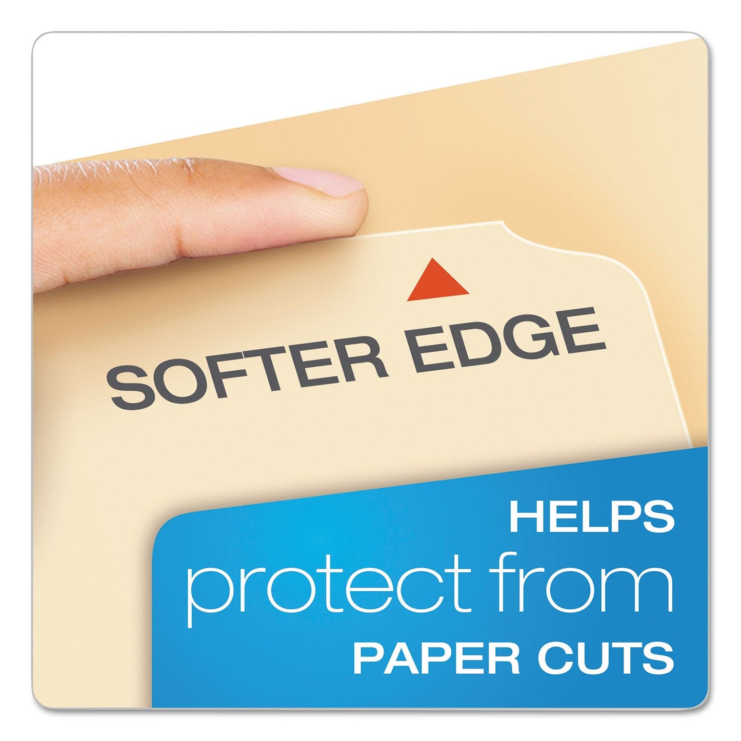 Pendaflex CutLess File Folders, 1/3-Cut Tabs: Assorted, Letter Size, Manila, 100/Box