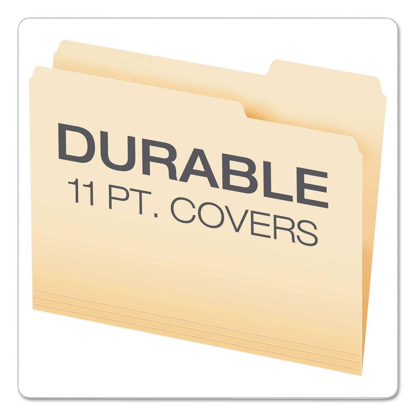 Pendaflex CutLess File Folders, 1/3-Cut Tabs: Assorted, Letter Size, Manila, 100/Box