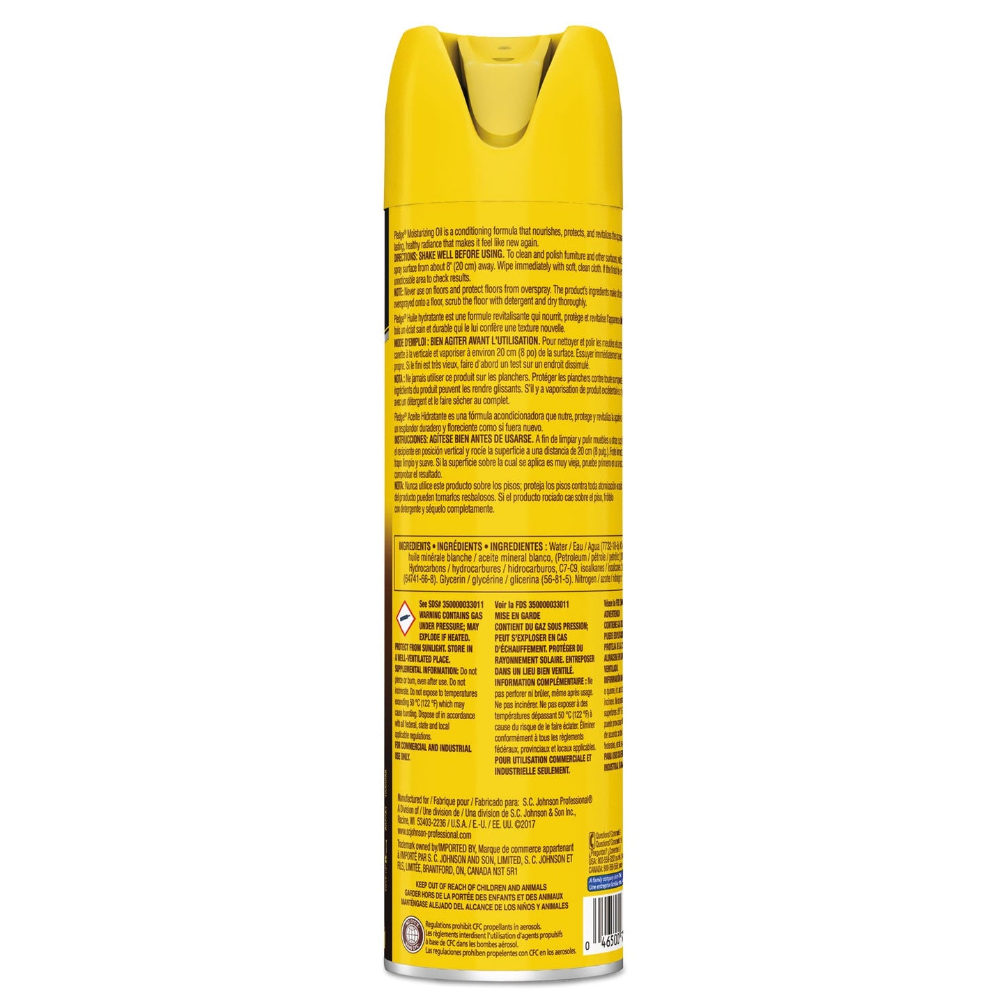 Pledge Furniture Polish, Revive Moisturizing Oil, 14.2 oz Can