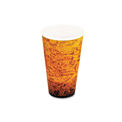 Dart Fusion Escape Foam Hot/Cold Cups, 20 oz, Brown/Black, 500/Carton