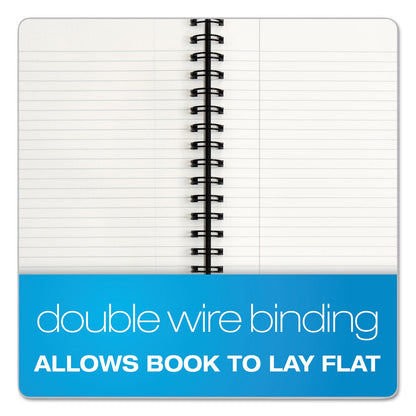 TOPS Royale Wirebound Business Notebooks, 1 Subject, Medium/College Rule, Black/Gray Cover, 11.75 x 8.25, 96 Sheets