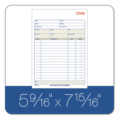 TOPS Sales Order Book, Two-Part Carbonless, 5.56 x 7.94, 1/Page, 50 Forms