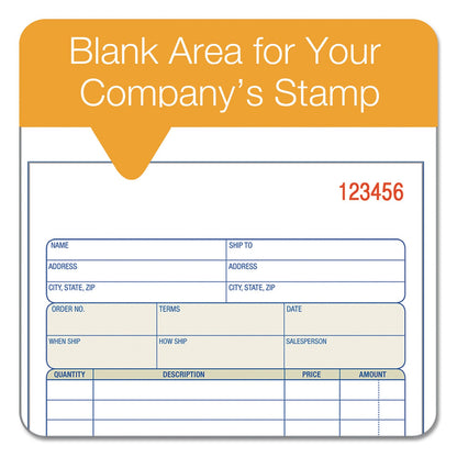 TOPS Sales Order Book, Two-Part Carbonless, 5.56 x 7.94, 1/Page, 50 Forms