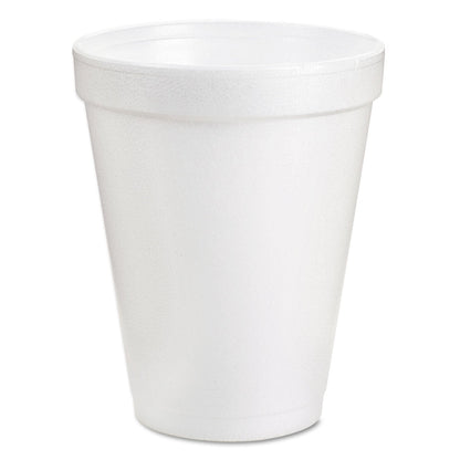 Dart Foam Drink Cups, 6 oz, White, 25/Bag, 40 Bags/Carton