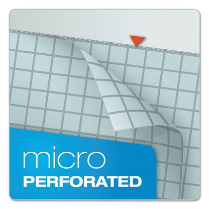 TOPS Prism Quadrille Perforated Pads, Quadrille Rule (5 sq/in), 50 Blue 8.5 x 11.75 Sheets, 12/Pack