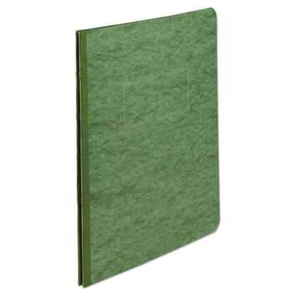 ACCO Pressboard Report Cover with Tyvek Reinforced Hinge, Two-Piece Prong Fastener, 3" Capacity, 8.5 x 11, Dark Green/Dark Green