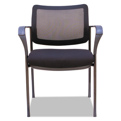 Alera IV Series Guest Chairs, Mesh Back, Fabric Seat, 25.19" x 23.62" x 32.28", Black, 2/Carton