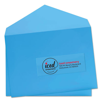 Avery Glossy Clear Easy Peel Mailing Labels w/ Sure Feed Technology, Inkjet/Laser Printers, 1 x 2.63, 30/Sheet, 10 Sheets/Pack