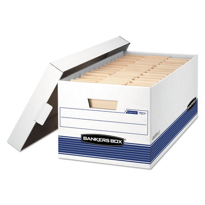 Bankers Box STOR/FILE Medium-Duty Storage Boxes, Letter Files, 12" x 25.38" x 10.25", White, 20/Carton