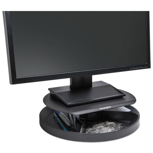 Kensington Spin2 Monitor Stand with SmartFit, 12.6" x 12.6" x 2.25" to 3.5", Black, Supports 40 lbs