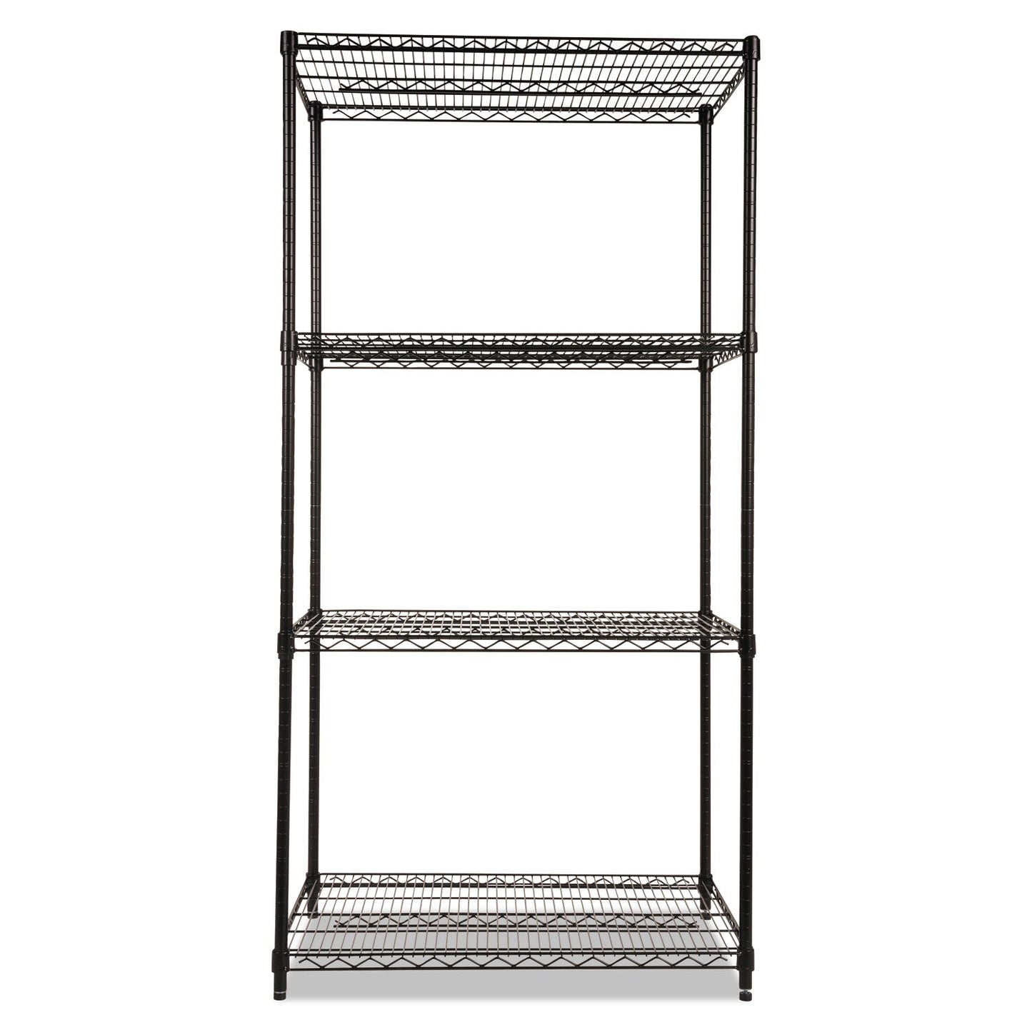 Alera NSF Certified Industrial Four-Shelf Wire Shelving Kit, 36w x 24d x 72h, Black