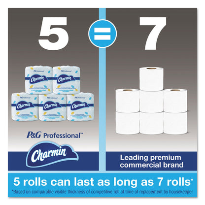 Charmin Commercial Bathroom Tissue, Septic Safe, Individually Wrapped, 2-Ply, White, 450 Sheets/Roll, 75 Rolls/Carton