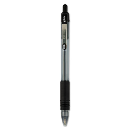 Zebra Z-Grip Ballpoint Pen, Retractable, Medium 1 mm, Black Ink, Black Barrel, 48/Pack