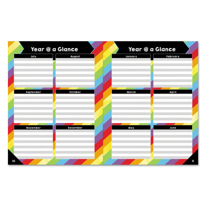 Carson-Dellosa Education Teacher Planner, Weekly/Monthly, Two-Page Spread (Seven Classes), 10.88 x 8.38, Balloon Theme, Black Cover