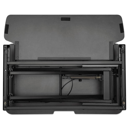 Alera AdaptivErgo Two-Tier Sit-Stand Lifting Workstation, 31.5" x 26.13" x 4.33" to 19.88", Black