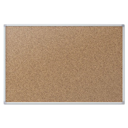 Mead Cork Bulletin Board, 36 x 24, Silver Aluminum Frame