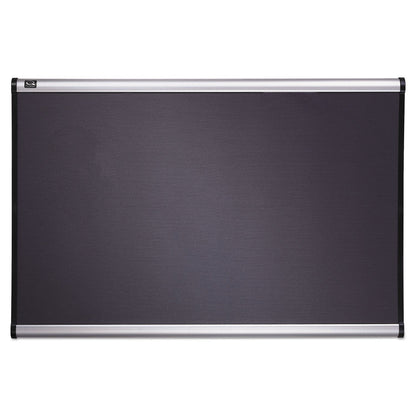 Quartet Prestige Bulletin Board, Diamond Mesh Fabric, 36 x 24, Gray/Aluminum Frame