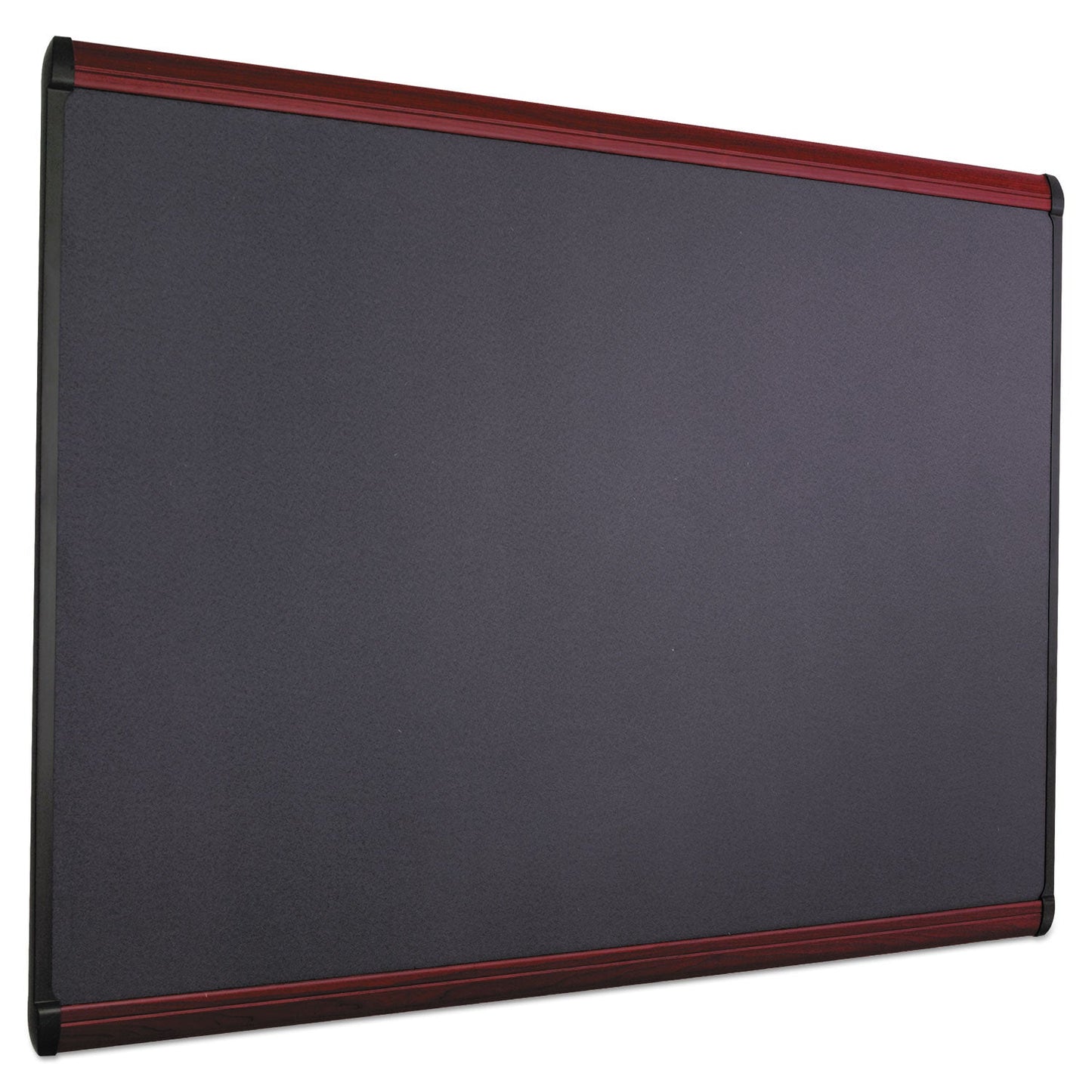 Quartet Prestige Plus Magnetic Fabric Bulletin Board, 48 x 36, Mahogany Frame